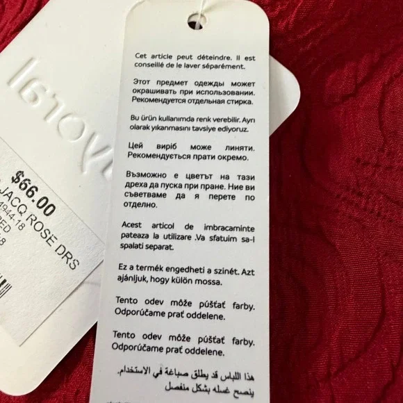 NEW Mayoral Girls Red Jacquard Rose Dress Short Sleeve SZ 8 - Picture 8 of 11